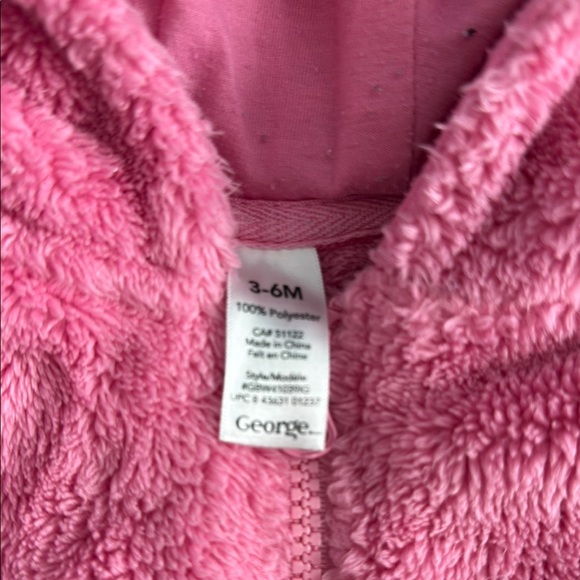 3 for 30! 3-6M Pink Fuzzy Hooded Jacket for Infants - Picture 2 of 3